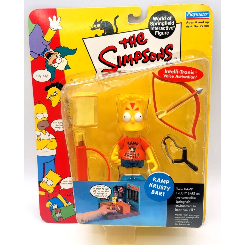 The Simpsons Kamp Krusty‎ Bart-World of Springfield Figure Series 3 Sealed Rare